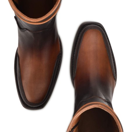 Men's leather cowboy boots