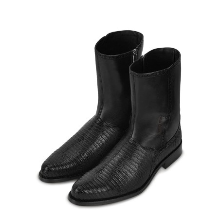 Men's Lizard Leather Formal Boots