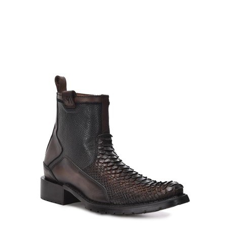Men's python leather boots