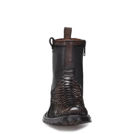 Men's python leather boots