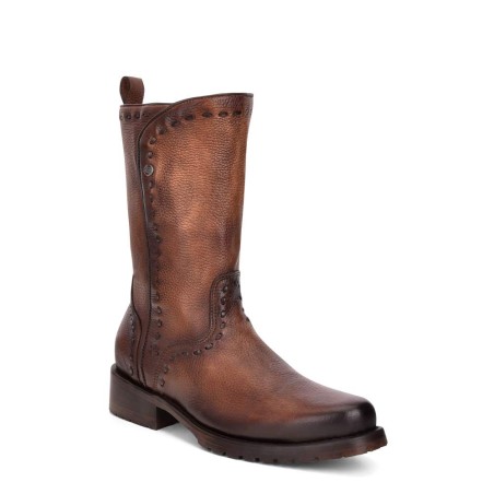 Men's brown leather boots