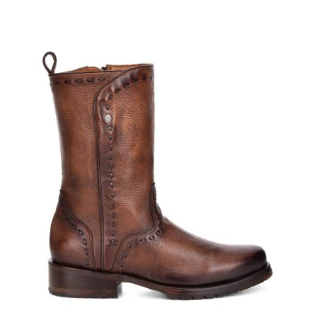 Men's brown leather boots