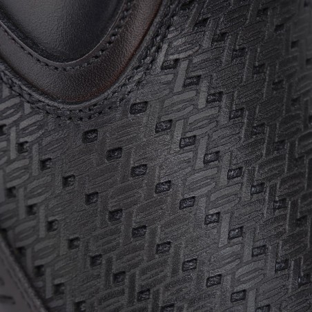 Men's black leather boots