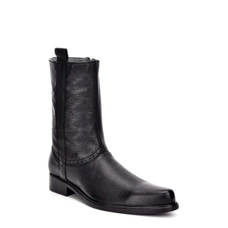 Men's genuine deerskin black boots
