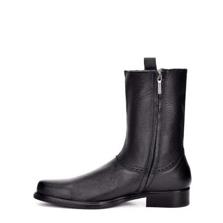 Men's genuine deerskin black boots