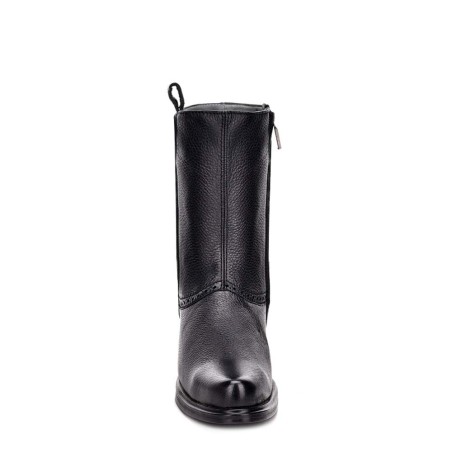 Men's genuine deerskin black boots