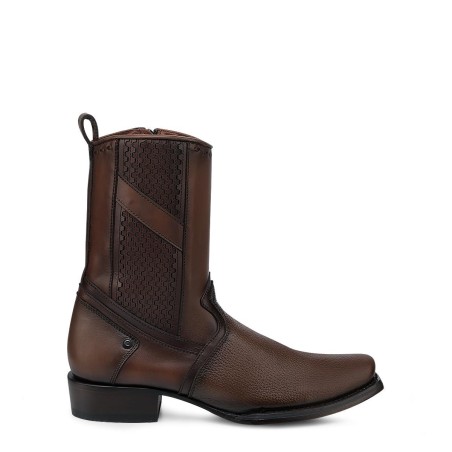 Mens Western Honey Brown Leather Boots